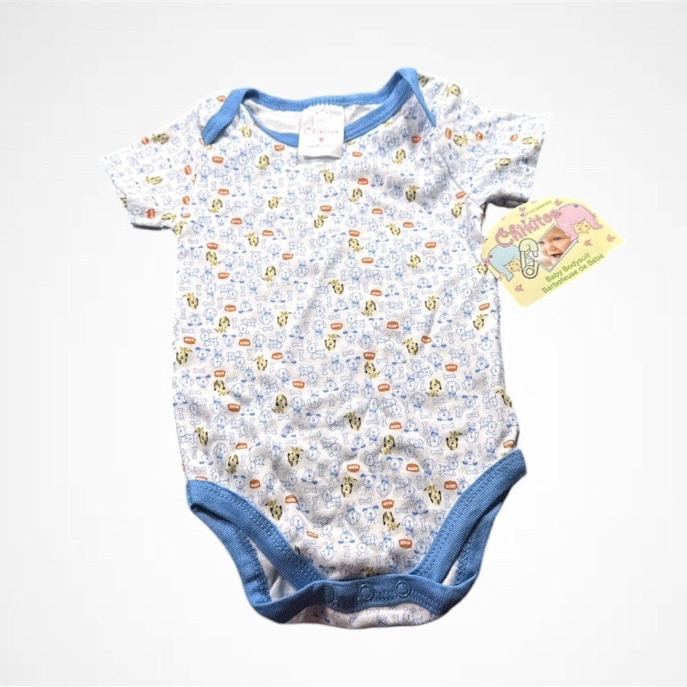 4/$20 Blue Dog Print Onesie